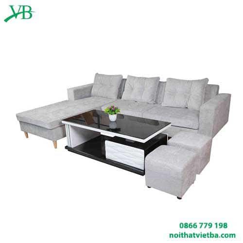 Ghế sofa nỉ hiện đại màu ghi VB-6012