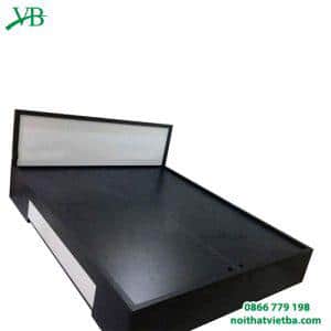 Giường hộp ngăn kéo melamine đen,trắng 1M2 VB-4022
