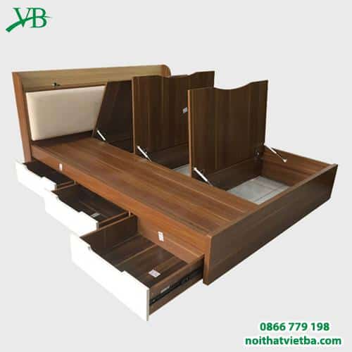 Giường ngủ nhiều ngăn chứa đồ bọc đệm 1m6 VB-4016