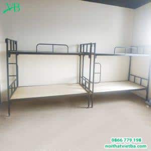 Giường sắt 2 tầng không hộc màu đen VB-4304