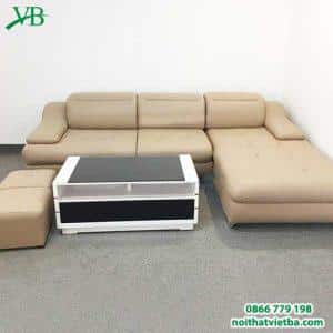 Sofa da sofa da cao cấp màu vàng VB-6031