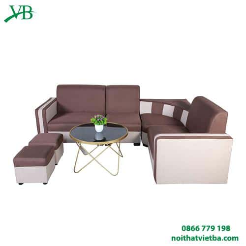 Sofa nỉ góc nâu giá rẻ VB-6017