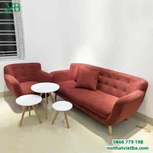 Sofa văng đỏ màu sẫm 1m8 VB-6032