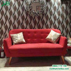 Sofa văng nỉ 1m8 màu đỏ VB-6006
