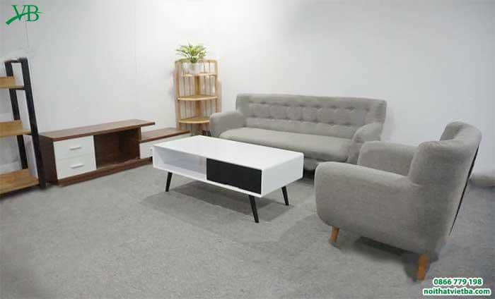 Sofa văng nỉ cao cấp màu xám VB-6023