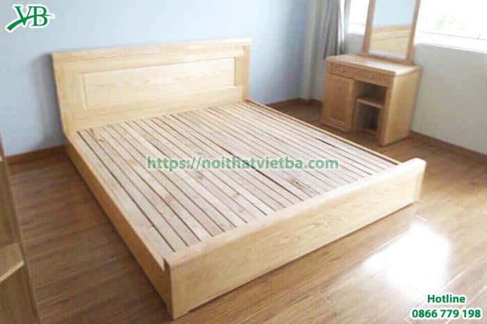 Giường gỗ sồi tự nhiên đẹp chất lượng cao