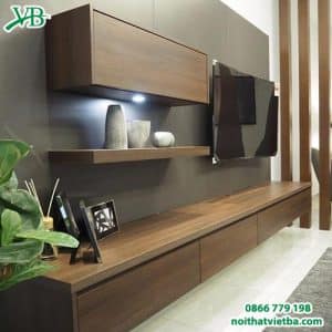 Kệ tivi treo tường đẹp gỗ tự nhiên giá rẻ VB-4514