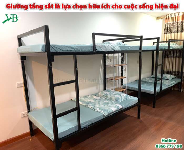 Giuong Tang Sat La Lua Chon Huu Ich Cho Cuoc Song Hien DaiGiường tầng sắt là lựa chọn hữu ích cho cuộc sống hiện đại