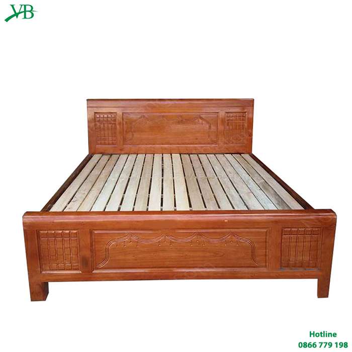 Giường gỗ keo giá rẻ chắc chắn mang lại vẻ đẹp sang trọng
