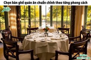 Chon Ban Ghe Quan An Chuan Chinh Theo Tung Phong Cach 1