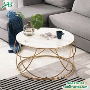 Bàn trà sofa tròn mặt đá cao cấp VB-6647