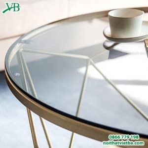 Mẫu bàn trà tròn khung sắt xu hướng mới VB-6642
