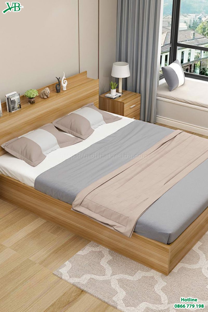 Giường ngủ bằng gỗ với nhiều kiểu dáng