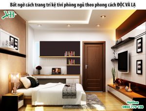 Bat Ngo Cach Trang Tri Ke Tivi Phong Ngu Theo Phong Cach Doc Va La 1 1
