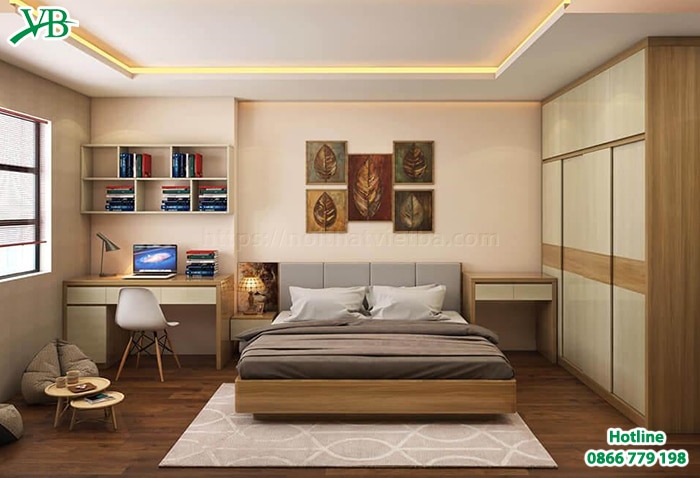 Chất liệu gỗ luôn là tiêu chí hàng đầu cho nội thất phòng ngủ đẹp